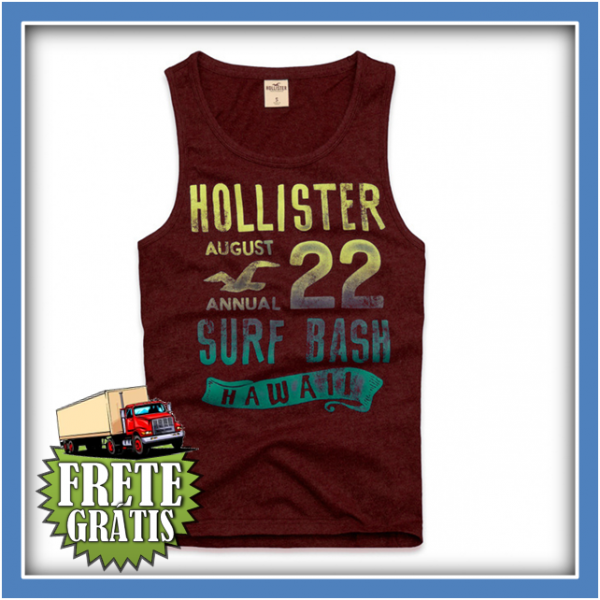 Camiseta Regata Hollister Masculina #8